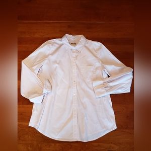 J. Jill Striped Shirt, Size L, pink-white stripe.